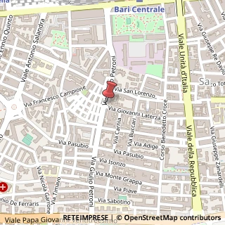 Mappa Via Giulio Petroni, 12 L, 70100 Bari, Bari (Puglia)