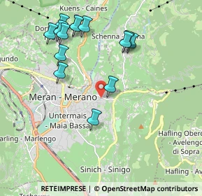 Mappa Via Leichter, 39012 Merano BZ, Italia (2.075)