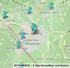 Mappa Via Plankenstein, 39012 Merano BZ, Italia (2.39182)