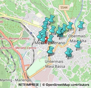 Mappa Via Manzoni Alessandro, 39012 Merano BZ, Italia (0.6685)