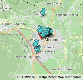 Mappa Via A. Manzoni, 39012 Merano BZ, Italia (0.665)