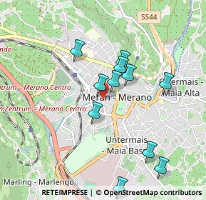 Mappa Via A. Manzoni, 39012 Merano BZ, Italia (0.84545)