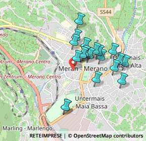 Mappa Via A. Manzoni, 39012 Merano BZ, Italia (0.753)