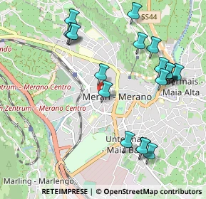 Mappa Via A. Manzoni, 39012 Merano BZ, Italia (1.101)