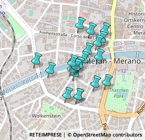 Mappa Via A. Manzoni, 39012 Merano BZ, Italia (0.1635)