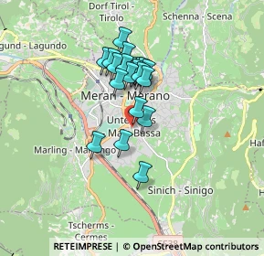 Mappa Via Parrocchia, 39012 Merano BZ, Italia (1.2315)