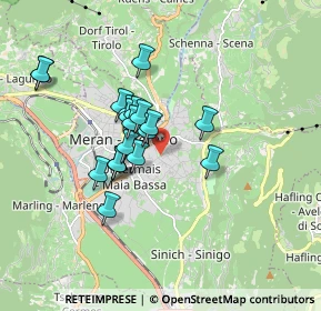 Mappa Via Schaffer, 39012 Merano BZ, Italia (1.353)