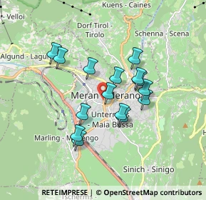 Mappa Via Schiller, 39012 Merano BZ, Italia (1.38267)