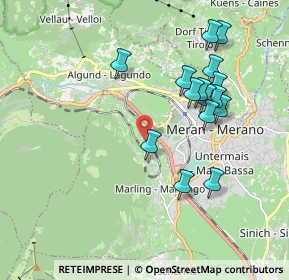 Mappa Via Tramontana, 39020 Marlengo BZ, Italia (1.84467)