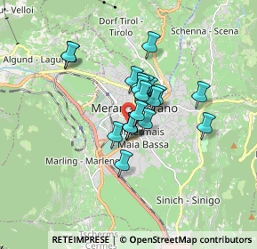 Mappa Via Leopardi Giacomo, 39012 Merano BZ, Italia (1.082)