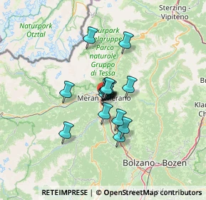 Mappa Via Enrico Toti, 39012 Merano BZ, Italia (7.21375)