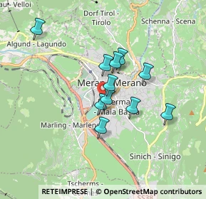 Mappa Via Enrico Toti, 39012 Merano BZ, Italia (1.29364)