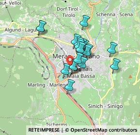 Mappa Via Enrico Toti, 39012 Merano BZ, Italia (1.1465)