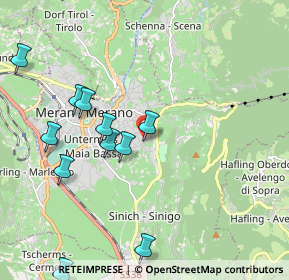 Mappa Via Pienzenau, 39012 Merano BZ, Italia (2.15818)