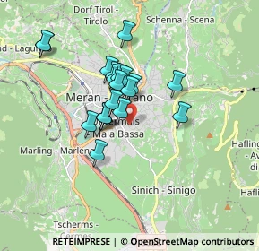 Mappa Via Santa Maria del Conforto, 39012 Merano BZ, Italia (1.308)