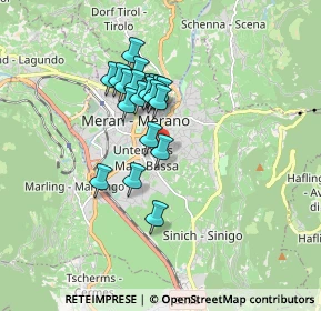 Mappa Via Santa Maria del Conforto, 39012 Merano BZ, Italia (1.2865)
