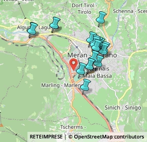 Mappa Via A, 39012 Merano BZ, Italia (1.521)