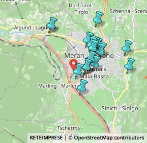 Mappa Via Zuegg Strasse 24 A, 39012 Merano BZ, Italia (1.4305)