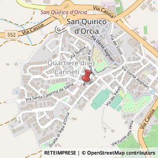 Mappa Via Sano di Pietro, 2, 53027 San Quirico d'Orcia, Siena (Toscana)