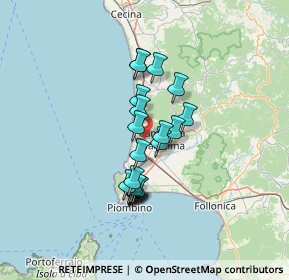 Mappa Via Botro ai Marmi, 57027 San Vincenzo LI, Italia (10.498)