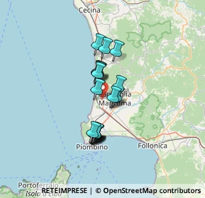 Mappa Via Botro ai Marmi, 57027 San Vincenzo LI, Italia (9.899)