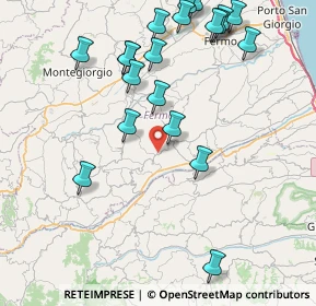 Mappa 63851 Ortezzano FM, Italia (9.8525)