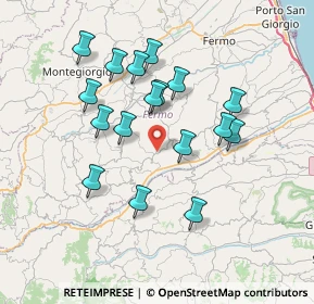 Mappa 63851 Ortezzano FM, Italia (6.88647)