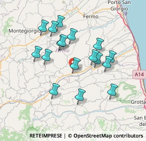 Mappa Contrada S. Antonio, 63848 Valmir FM, Italia (6.89529)