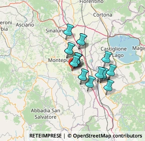 Mappa Via Volturno, 53042 Chianciano Terme SI, Italia (9.10889)