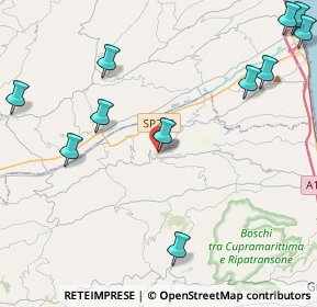 Mappa Via Umberto Tomei, 63062 Montefiore dell'Aso AP, Italia (6.30462)
