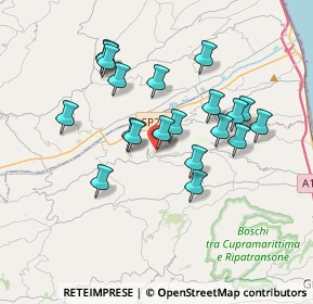 Mappa Via Umberto Tomei, 63062 Montefiore dell'Aso AP, Italia (3.346)