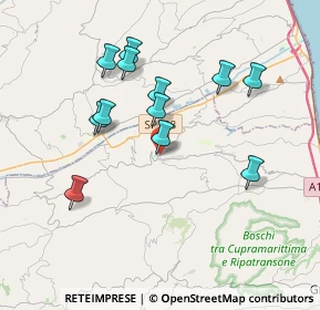 Mappa Via Umberto Tomei, 63062 Montefiore dell'Aso AP, Italia (3.625)