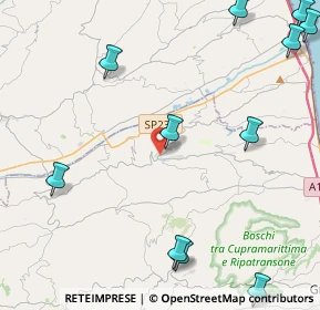 Mappa Via Umberto Tomei, 63062 Montefiore dell'Aso AP, Italia (6.93786)