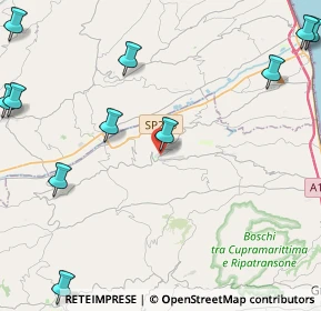 Mappa Via Umberto Tomei, 63062 Montefiore dell'Aso AP, Italia (6.92615)