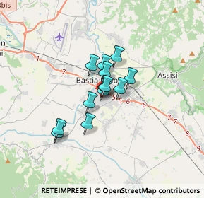 Mappa Via delle Tuje, 06083 Bastia Umbra PG, Italia (2.01385)