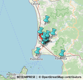 Mappa Via Aurelia Nord, 57021 Campiglia Marittima LI, Italia (7.0125)