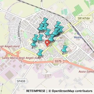 Mappa Via Enrico Mattei, 06081 Santa Maria degli Angeli PG, Italia (0.336)