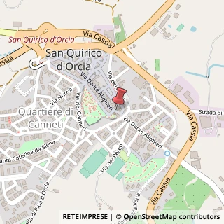 Mappa Via Dante Alighieri, 92, 53027 San Quirico d'Orcia, Siena (Toscana)