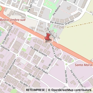 Mappa Via Sacco E Vanzetti, 16, 06083 Bastia Umbra, Perugia (Umbria)