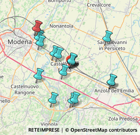 Mappa Via Niccolò Copernico, 41013 Castelfranco Emilia MO, Italia (6.51)