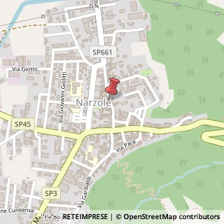 Mappa Via Cavour, 45, 12068 Narzole CN, Italia, 12068 Narzole, Cuneo (Piemonte)