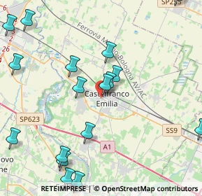 Mappa Via Gregorio Agnini, 41013 Castelfranco Emilia MO, Italia (5.931)