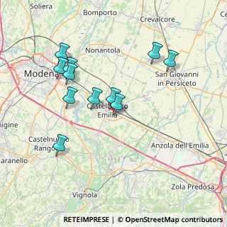 Mappa Via dei Fabbri, 41013 Castelfranco Emilia MO, Italia (7.38455)