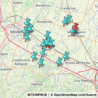 Mappa Via dei Fabbri, 41013 Castelfranco Emilia MO, Italia (6.993)