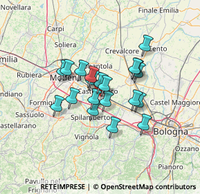 Mappa Via Volturno, 41013 Castelfranco Emilia MO, Italia (9.8595)