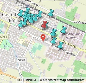 Mappa Via Volturno, 41013 Castelfranco Emilia MO, Italia (0.4775)