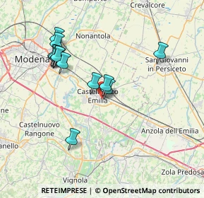 Mappa Via Volturno, 41013 Castelfranco Emilia MO, Italia (7.30692)