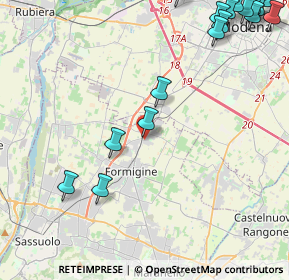 Mappa Via Filippo Brunelleschi, 41043 Formigine MO, Italia (6.64053)