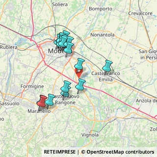Mappa Strada Tre Case, 41126 Modena MO, Italia (7.05294)