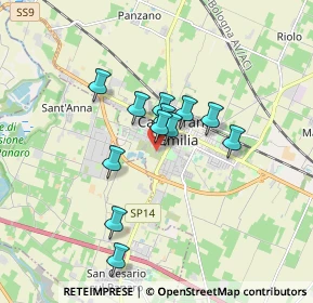 Mappa Via Inghilterra, 41013 Castelfranco Emilia MO, Italia (1.2875)